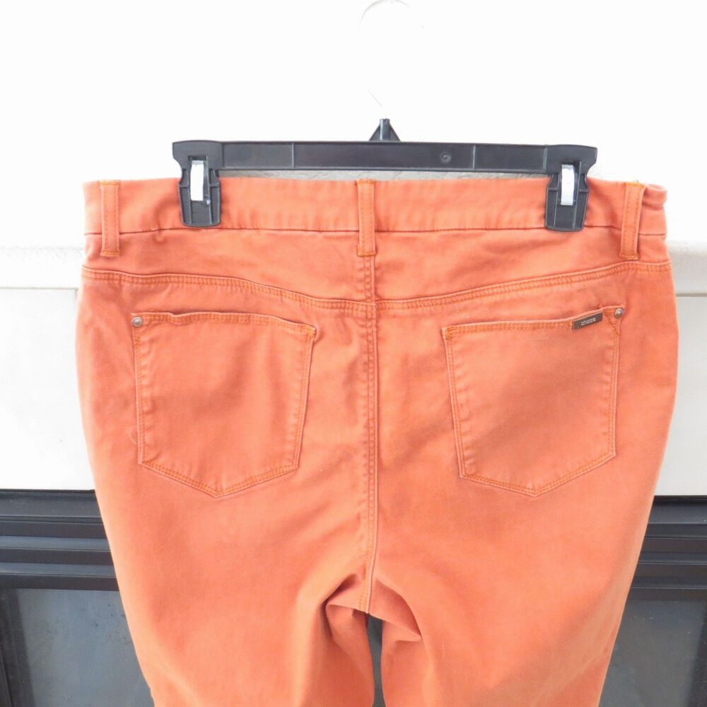 Chico's So Slimming Girlfriend Ankle Pants Burnt Orange 2 (12/14 L) EUC - Picture 9 of 10
